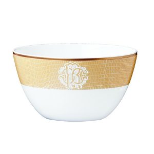 Image of Roberto Cavalli Lizzard Gold Rice Bowl