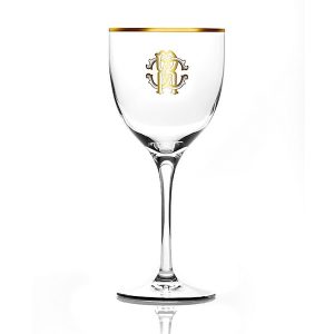 Image of Roberto Cavalli Monogramma Gold Water Goblet